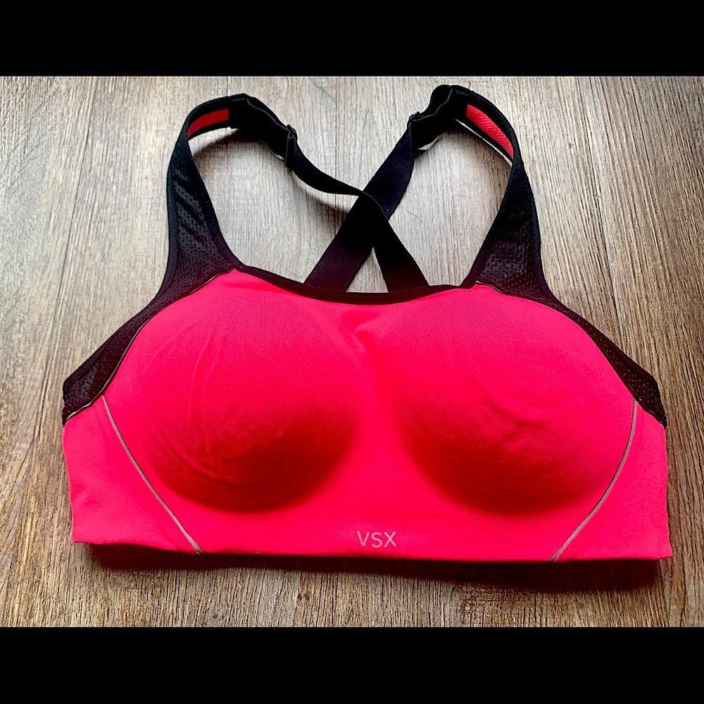EUC Victoria’s Secret Sport Bra Red 34C small - Excellent Used Condition